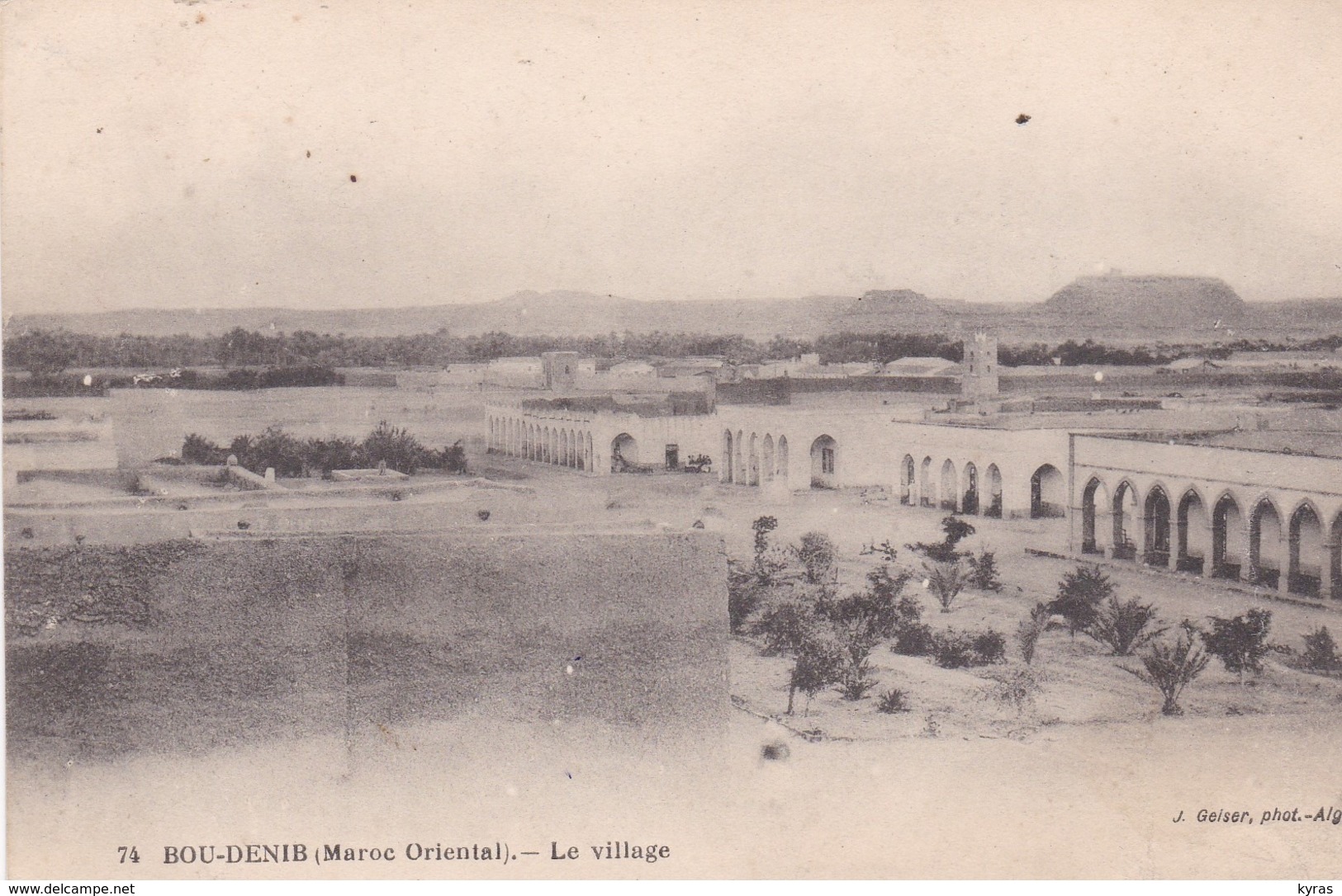 MAROC ORIENTAL . BOU DENIB . Le Village  . Phot J. GEISER Alger - Autres & Non Classés