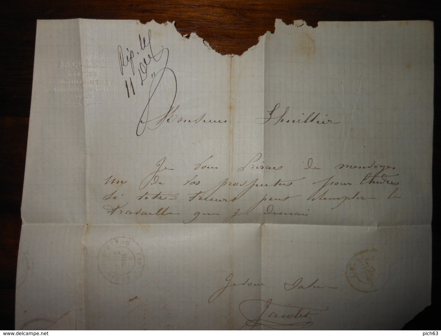 Lettre GC 2493 Montmirail Sur Marne Avec Correspondance - 1849-1876: Klassieke Periode