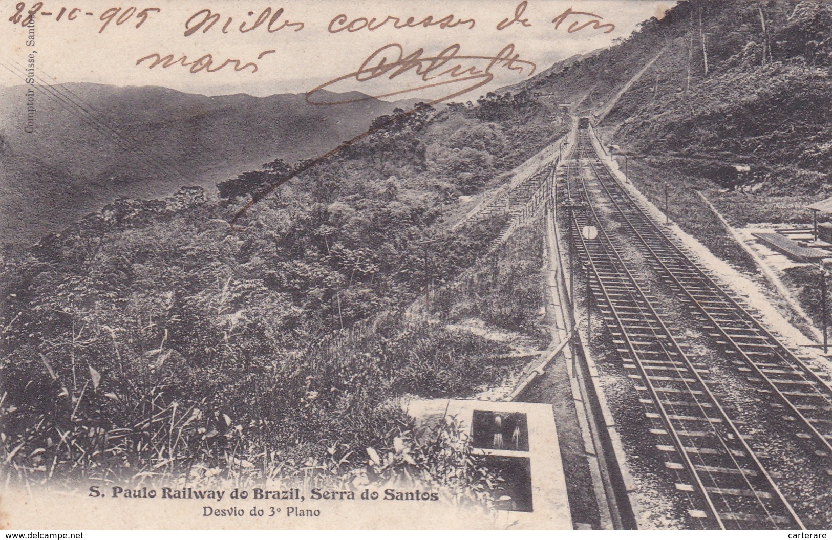 Brésil,brasil,SAO PAULO,RAIL,TRAIN,1905,RARE - São Paulo