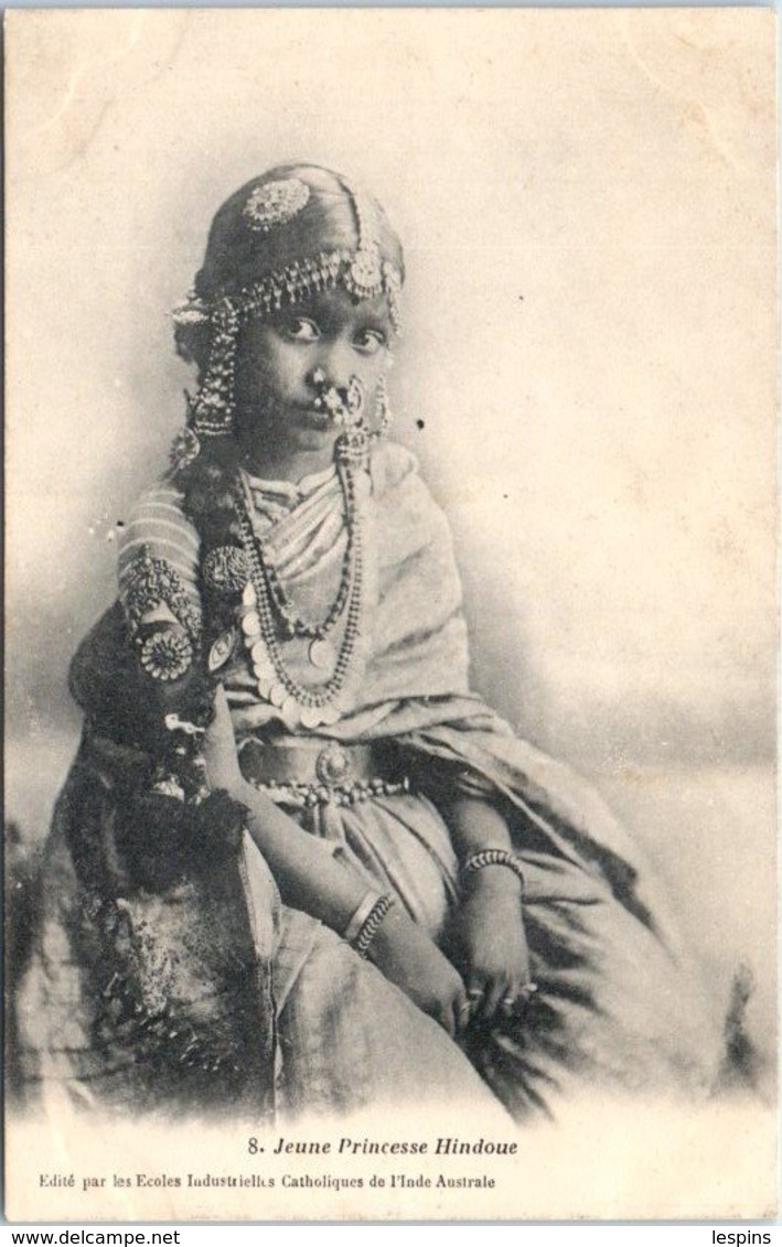 ASIE  - INDE - Jeune Princesse Hindoue - Inde