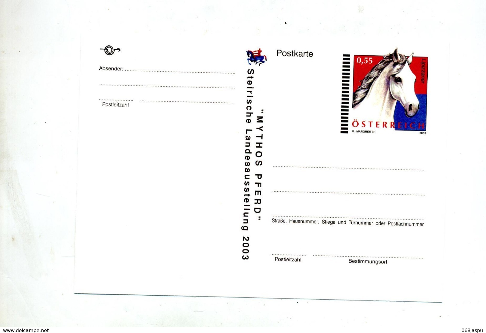 Carte Postale 0.55 Cheval - Autres & Non Classés
