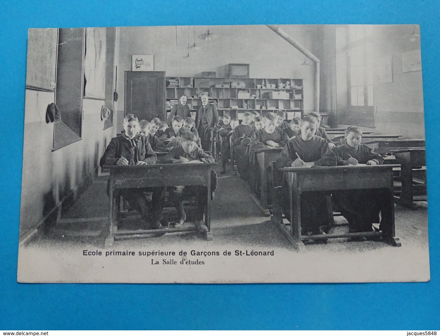 87 ) Saint-léonard De Noblat -  école Primaire Supèrieure De Garçons - La Salle D'etudes - Année 1907 - EDIT - Breger - Saint Leonard De Noblat