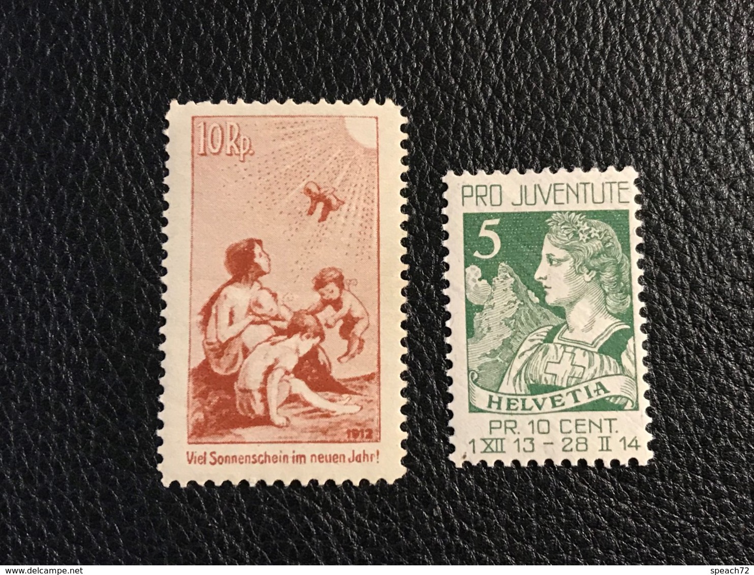 Schweiz Pro Juventute 1912/13 Zumstein-Nr. Vorläufer I Und Nr. 1 ** Postfrisch - Unused Stamps