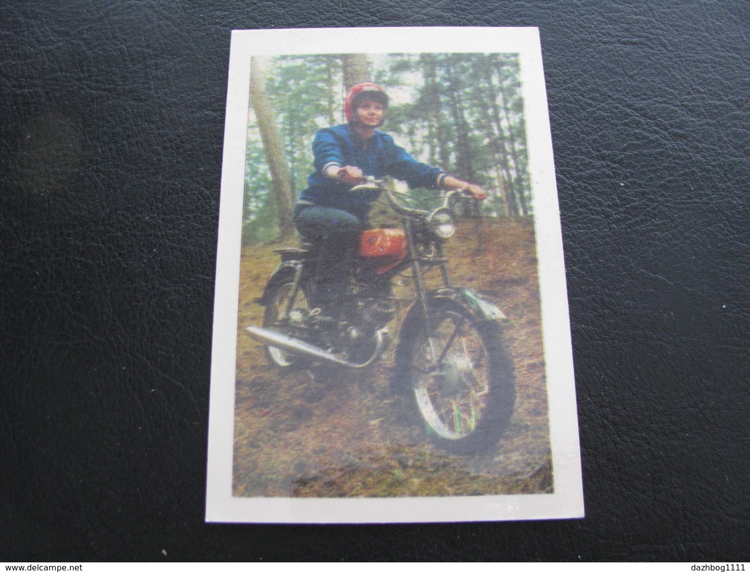 USSR Soviet Russia Pocket Calendar Motorcycle Girl Bike 1977 - Small : 1971-80