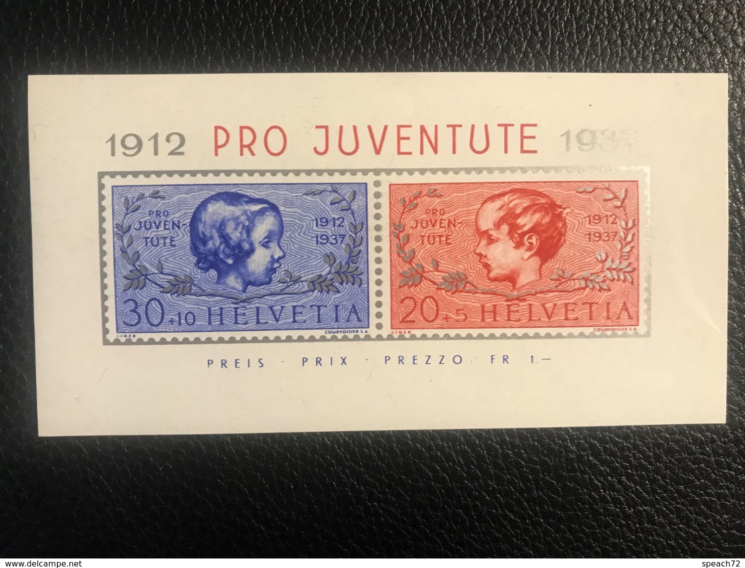 Schweiz Pro Juventute 1937 Block Zumstein-Nr. 83I+84I ** Postfrisch - Neufs