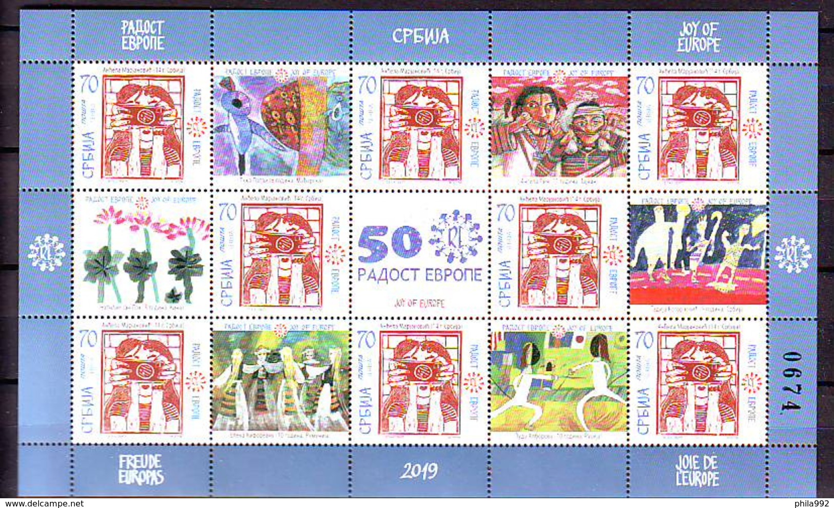 Serbia 2019 JOY OF EUROPE  Mini Sheet MNH - Serbien