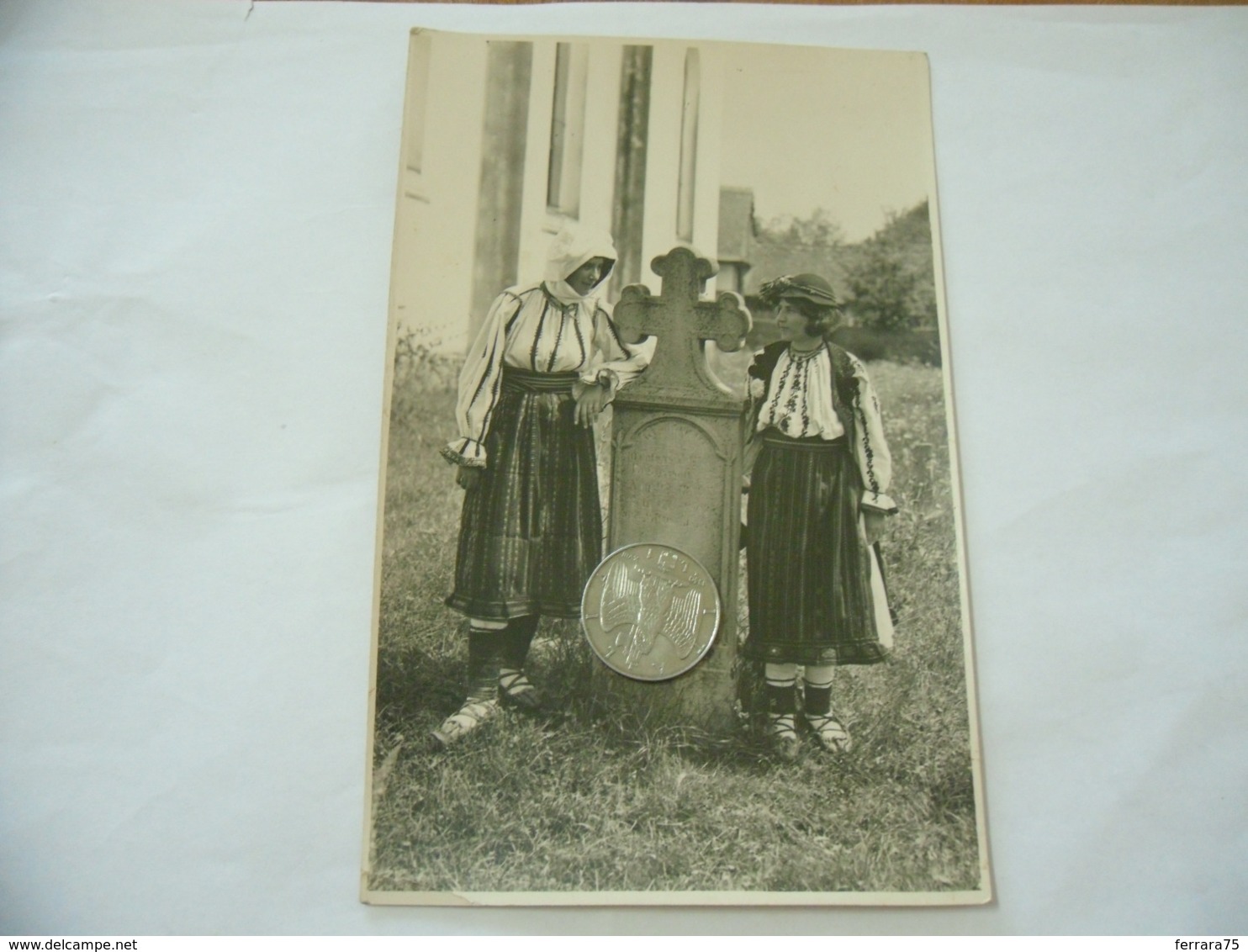 FOTO COSTUME TRADIZIONALE CONTADINO CONTADINA ARDEAL ROMANIA CM.12X18-7 - Mestieri