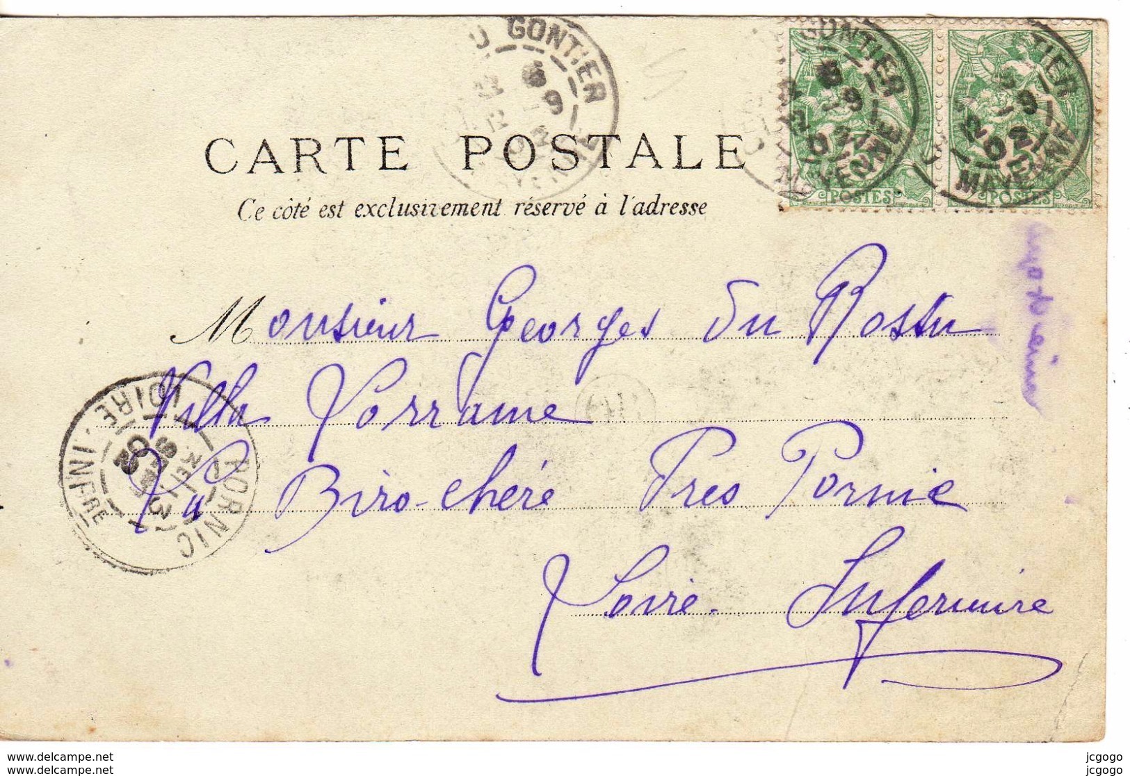 FOLKLORE  Vieillard De Châteauneuf-du-Faou    Carte écrite En 1902  Dos Simple  2 Scans - Trachten