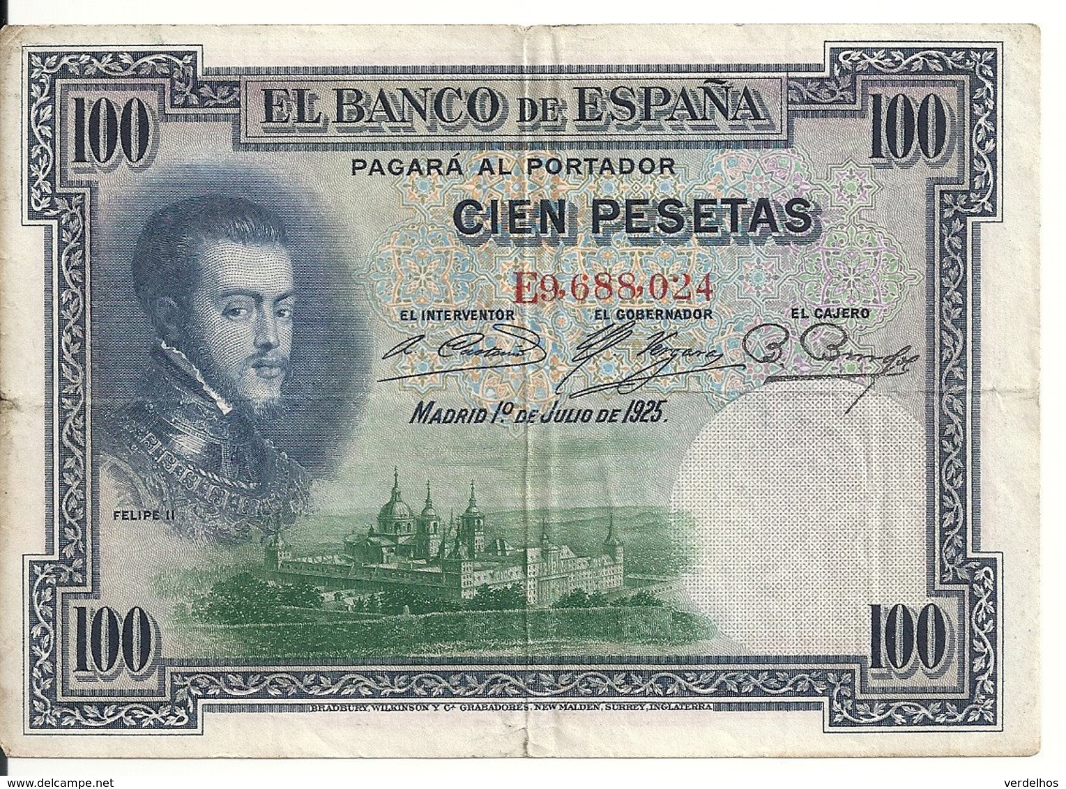 ESPAGNE 100 PESETAS 1925 VF P 69 - Otros & Sin Clasificación