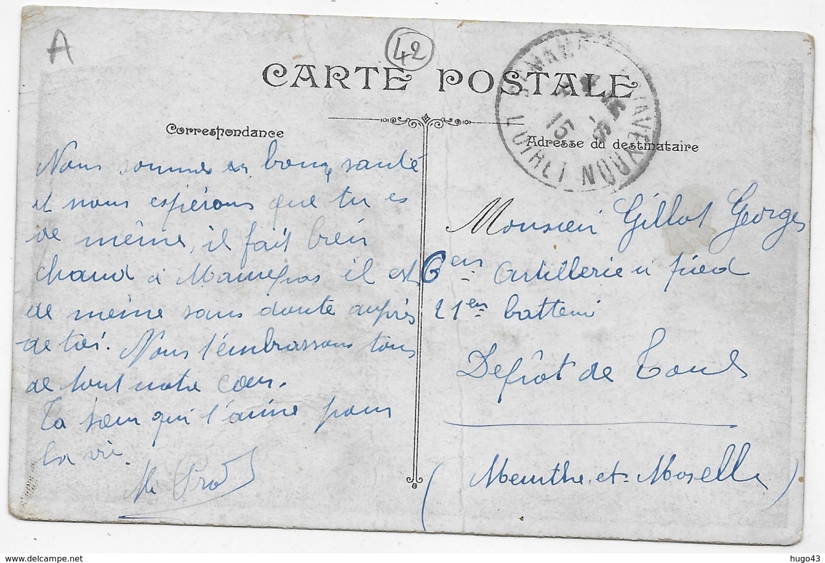 (RECTO / VERSO) ROCHETAILLEE EN 1915 - N° 32 - VUE GENERALE - PLI VERTICAL - CPA VOYAGEE - Rochetaillee