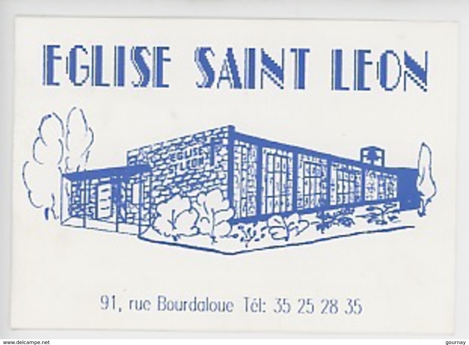 Le Havre 25 Mars 1989 La Nouvelle église Saint Léon A Ouvert Ses Portes - Veillée Pascale (carte Double) Dessin Gravure - Non Classés