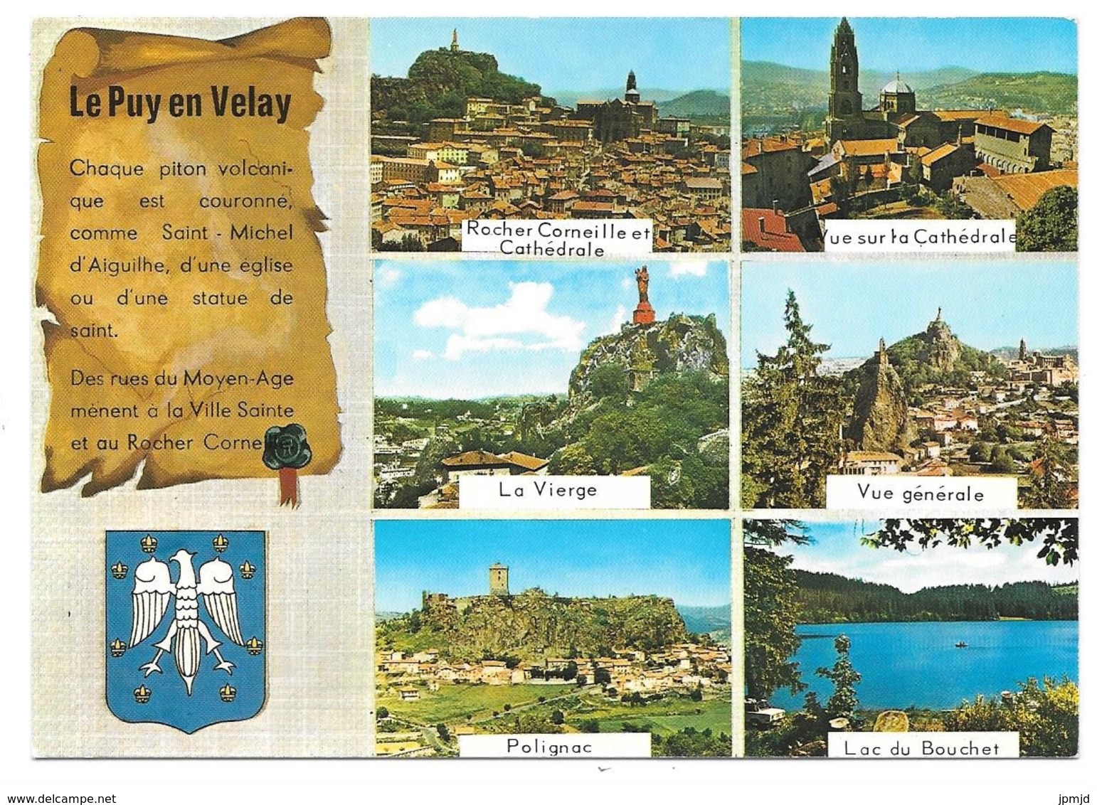 43 - Le Puy En Velay - Multivues - Texte En "parchemin" - éd. Du Lys N° 051 - Le Puy En Velay