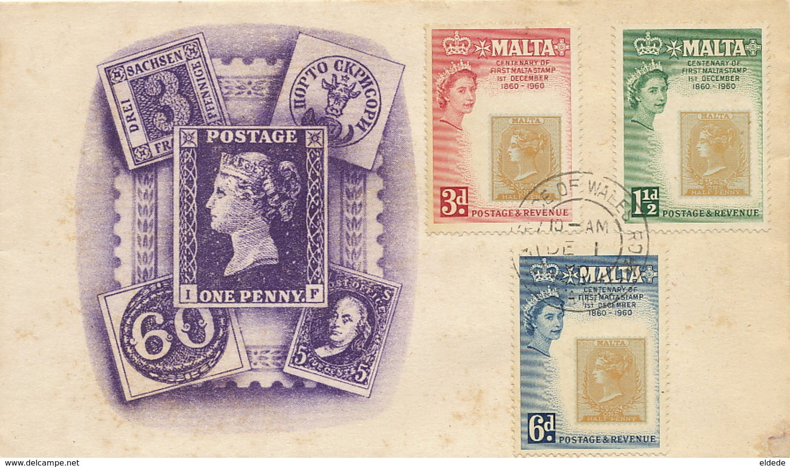 Malta  First Day Cover . Centenary Of Malta Stampe Size 15 By 9 Cms - Malta