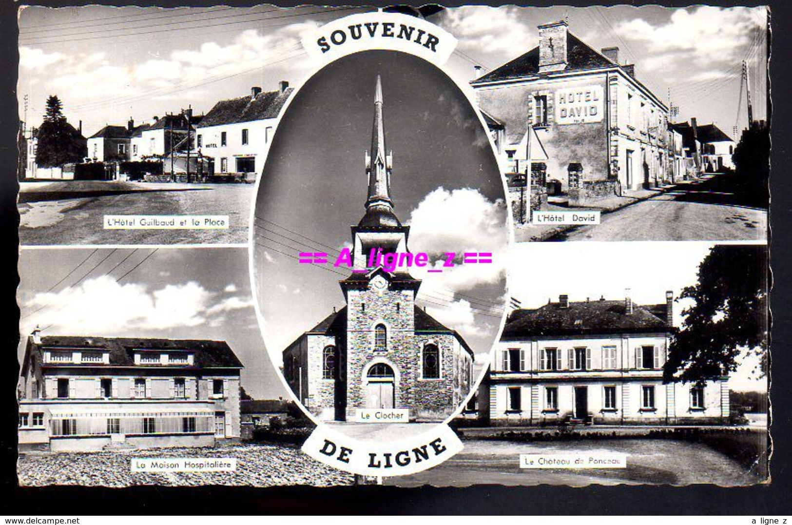 REF 437 : CPSM 44 LIGNE Souvenir De ... - Ligné