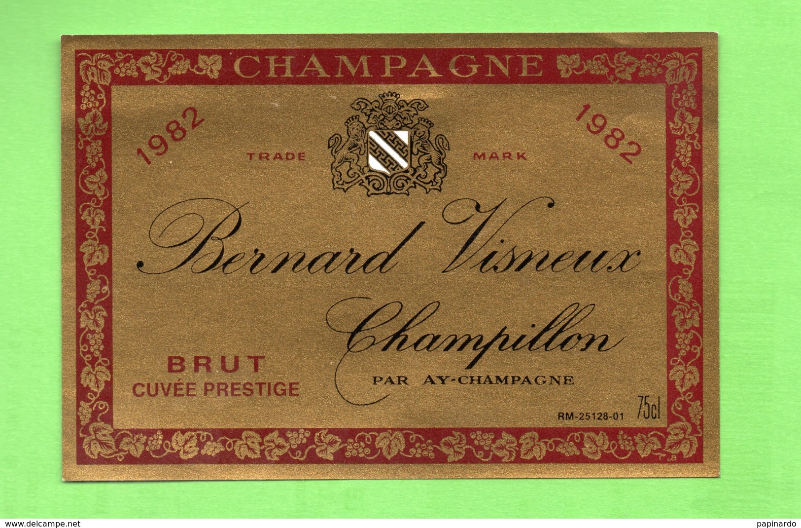 ETIQUETTE DE CHAMPAGNE "   Bernard  VISNEUX - Champagne