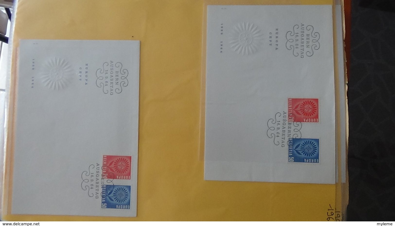 Dispersion d'une collection d'enveloppe 1er jour et autres dont 162 EUROPA Suisse