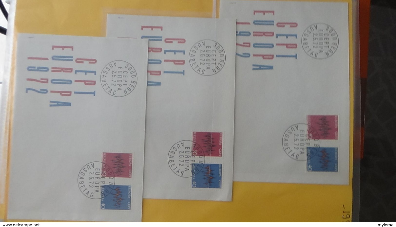 Dispersion d'une collection d'enveloppe 1er jour et autres dont 162 EUROPA Suisse