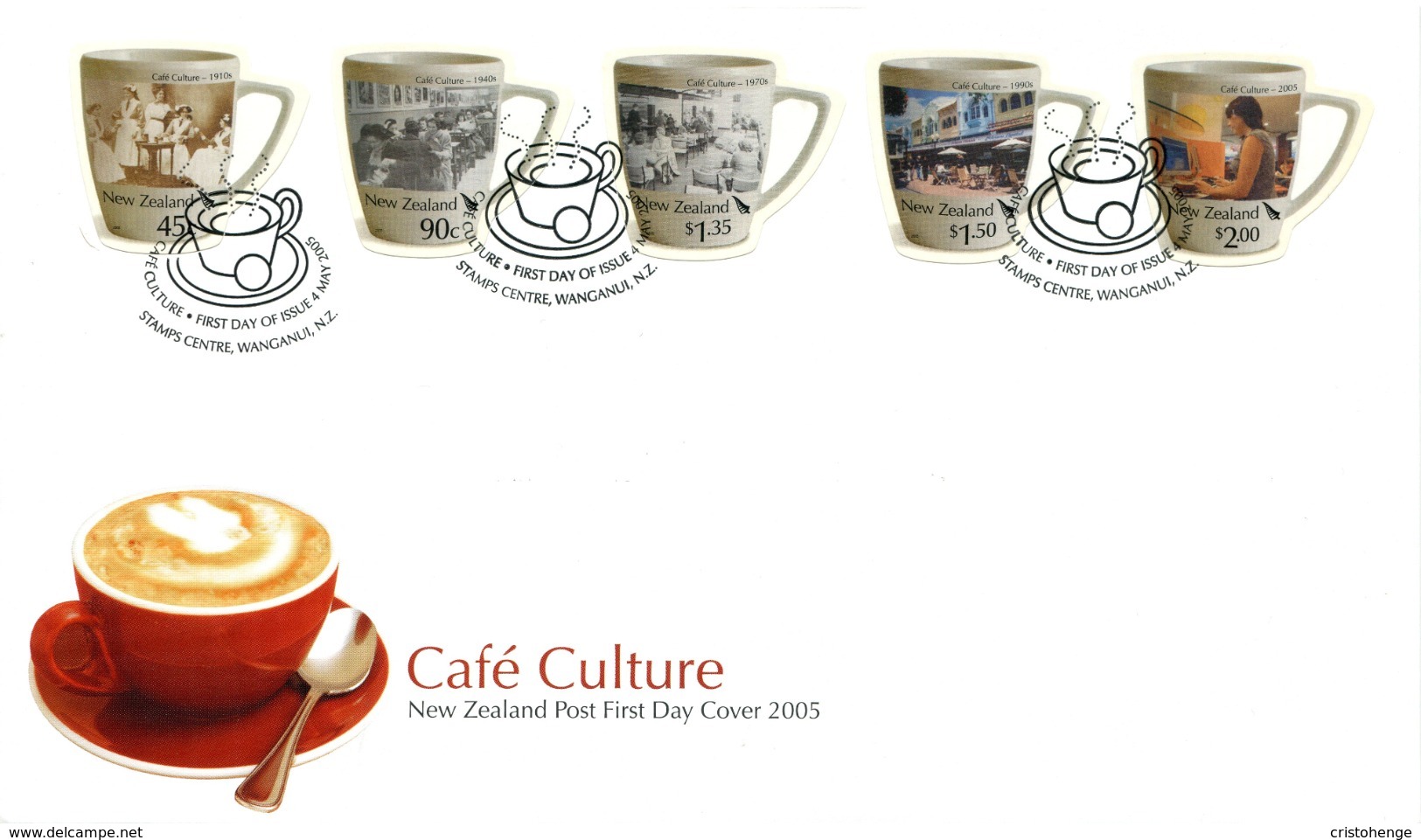 New Zealand 2005 Cafe Culture FDC Cover - FDC