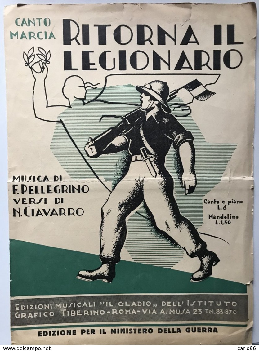 1936  RITORNA  IL  LEGIONARIO ORIGINALE DEL XX FASCISTA - Other & Unclassified