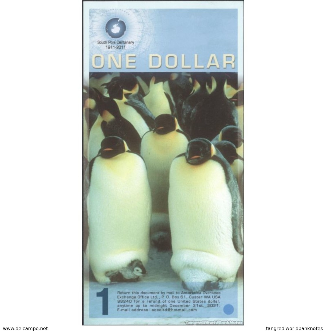 TWN - ANTARCTICA - 1 Dollar 14.12.2011 Comm. - Polymer - Prefix SPC UNC - Altri & Non Classificati