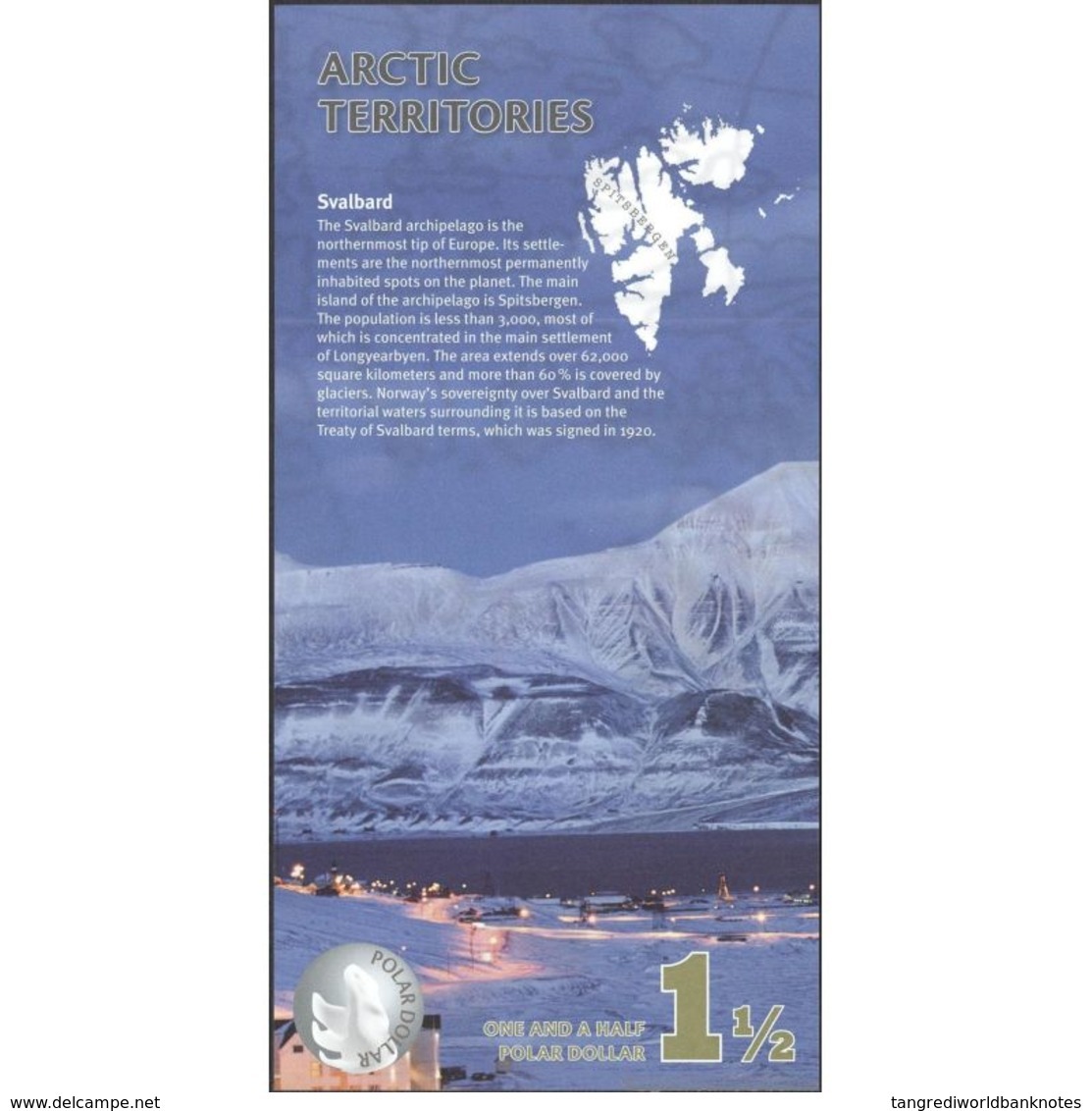 TWN - ARCTIC TERRITORIES - 1½ Polar Dollar 2014 Polymer - Prefix E UNC - Altri & Non Classificati