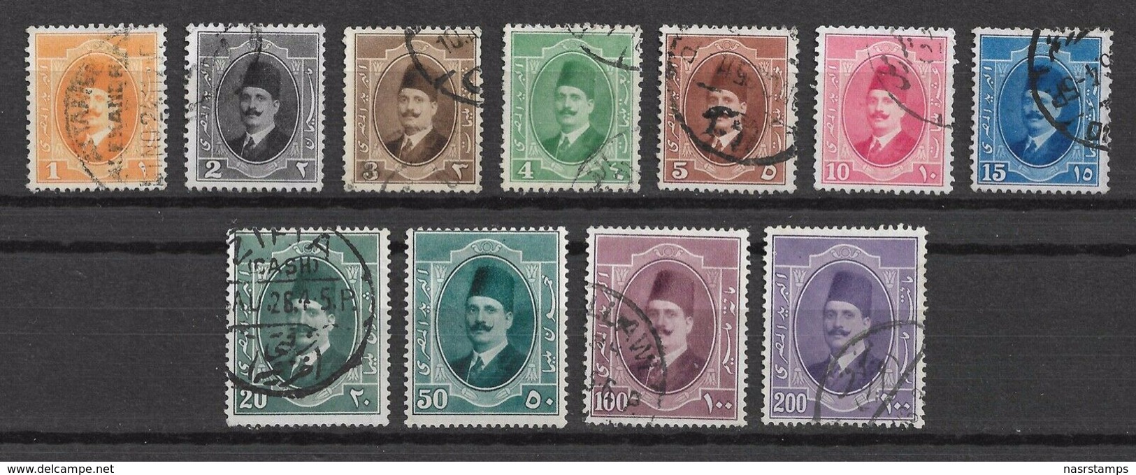 Egypt - 1923-24 - ( Definitives - King Fouad ) - Complete Set - As Scan - Gebruikt