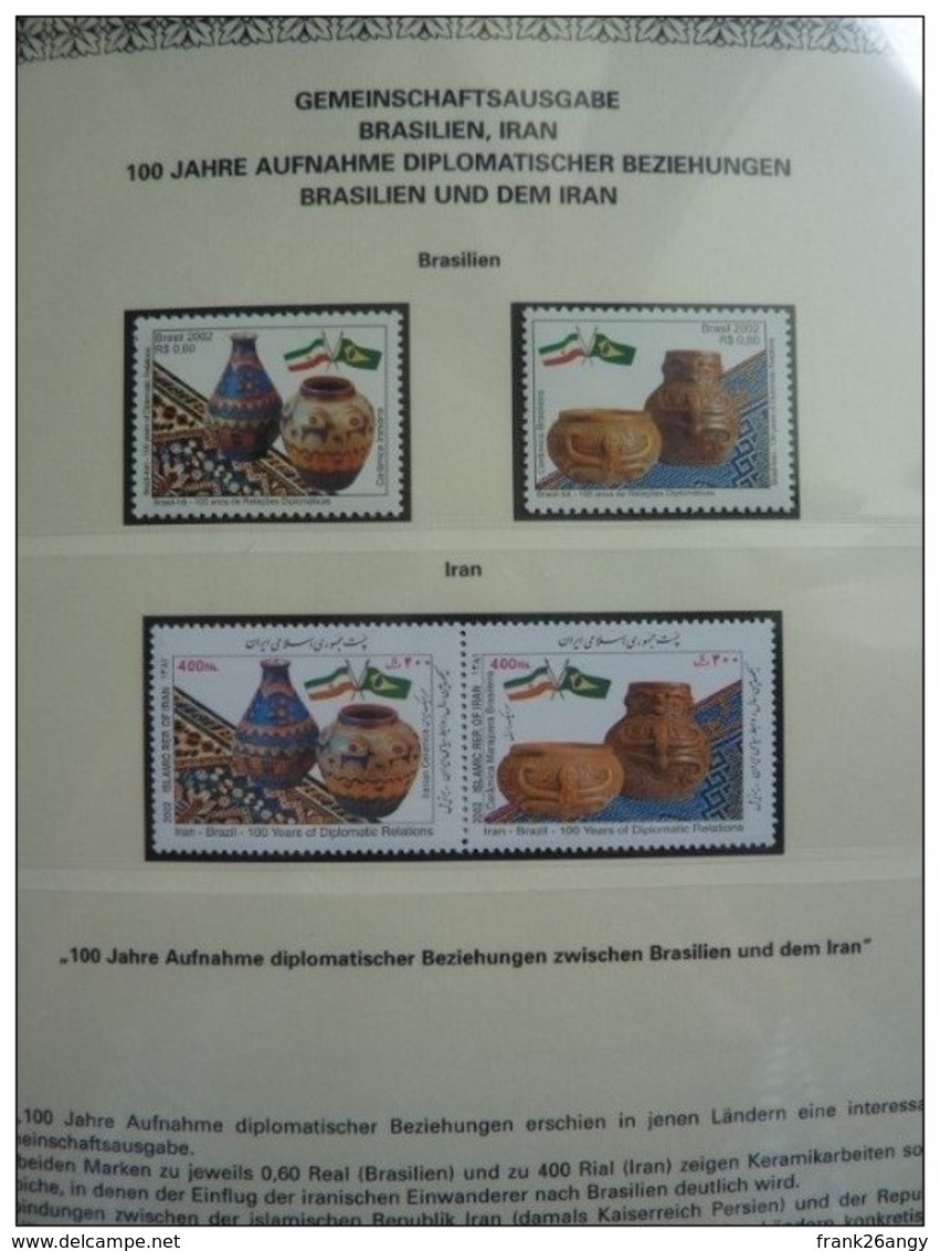 Emissioni Congiunte BRASILE 2002 - Ceramics 100th Ann. Of Diplomatic Relations With Brazil 2 Serie Cpl. 4v. Nuovi** - Emissions Communes