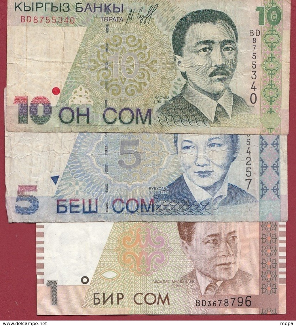 Kirghizistan 3 Billets Dans L 'état - Kirghizistan