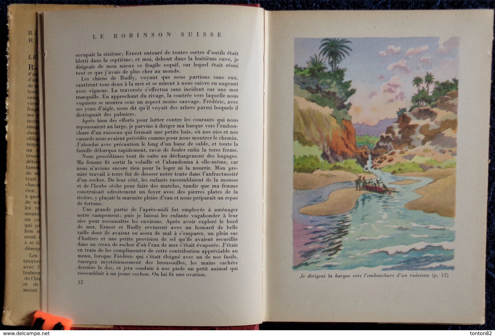 R. Wyss -  Le Robinson Suisse - Bibliothèque Rouge et Or - ( E.O. 1950 )  .