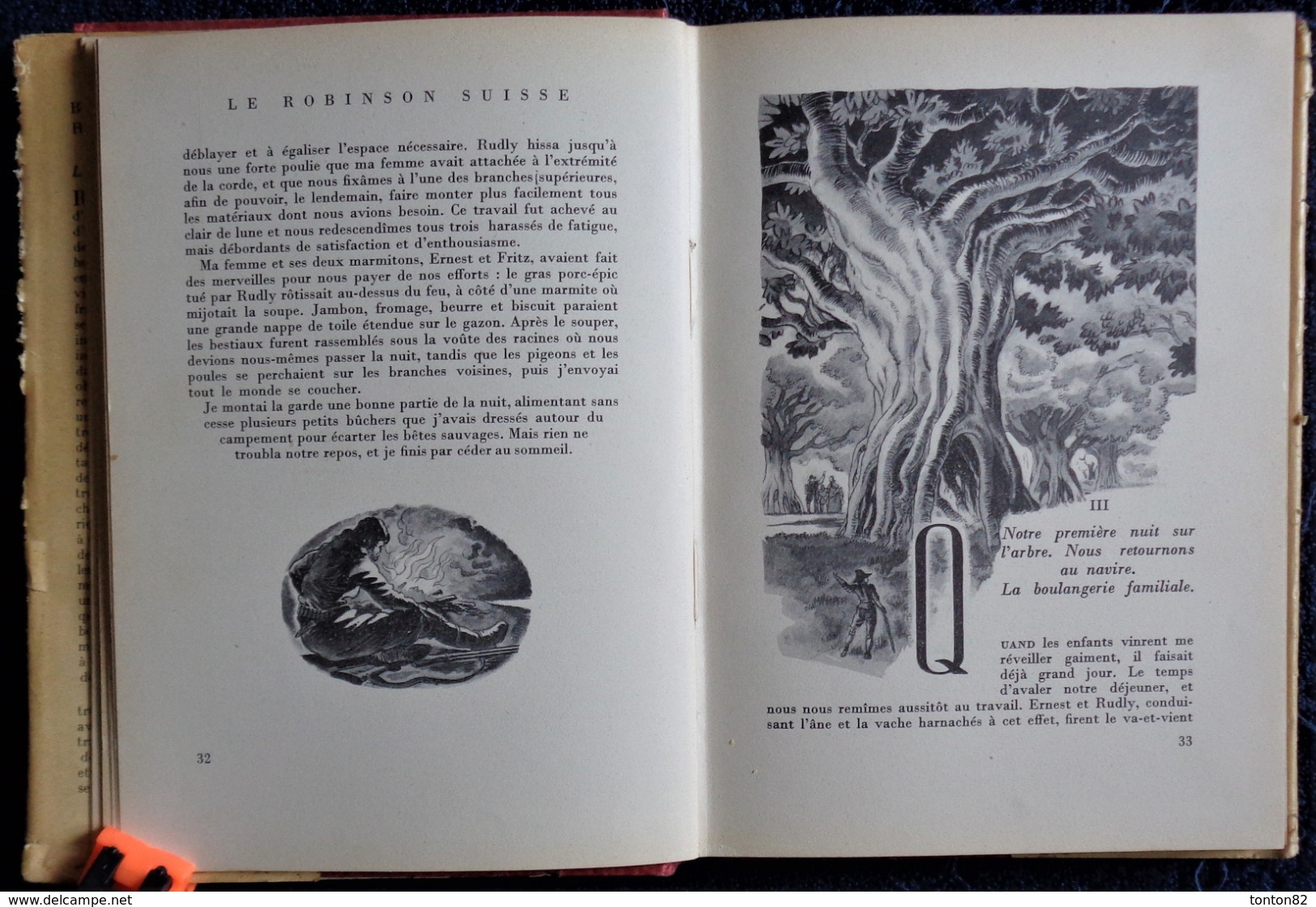 R. Wyss -  Le Robinson Suisse - Bibliothèque Rouge et Or - ( E.O. 1950 )  .