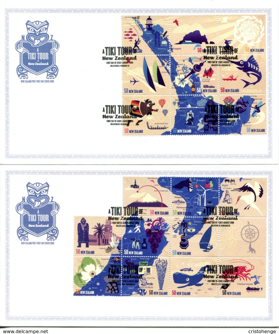 New Zealand 2009 Tiki Tour Of New Zealand FDC Cover Set Of 3 - FDC