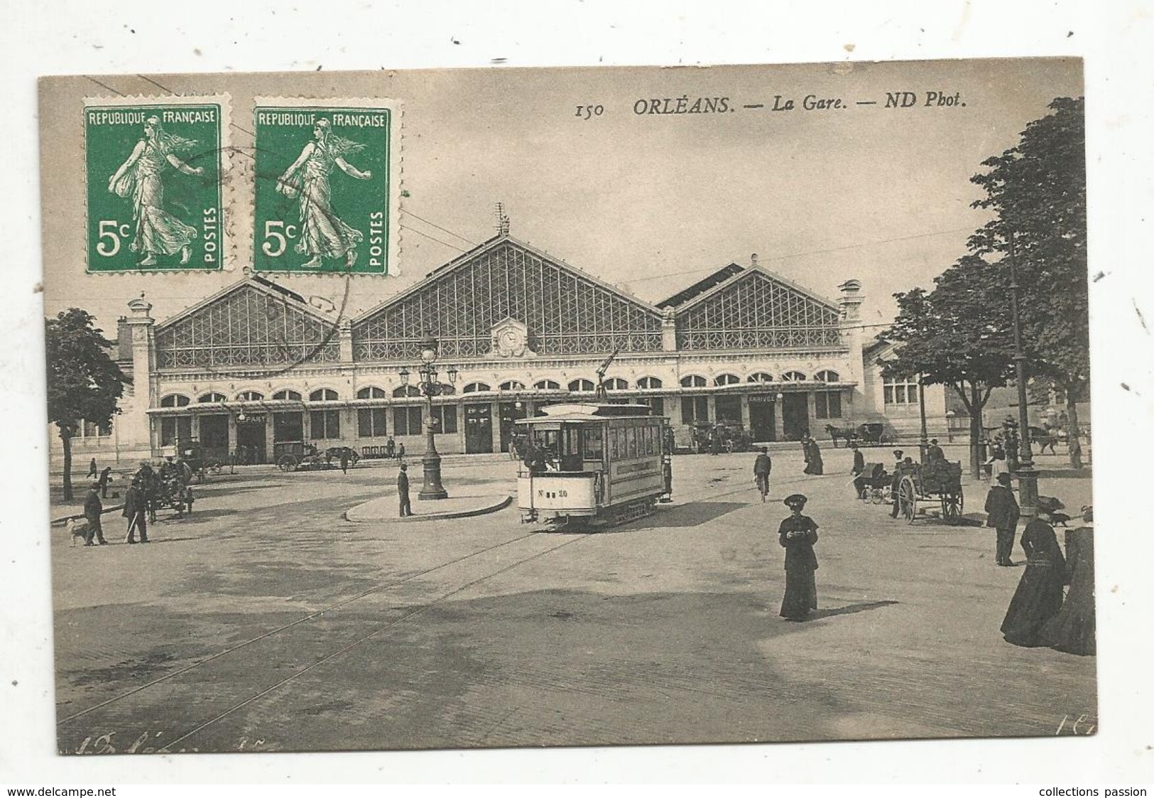 Cp , Chemin De Fer ,45 , ORLEANS ,la Gare, Tramway, Voyagée - Orleans