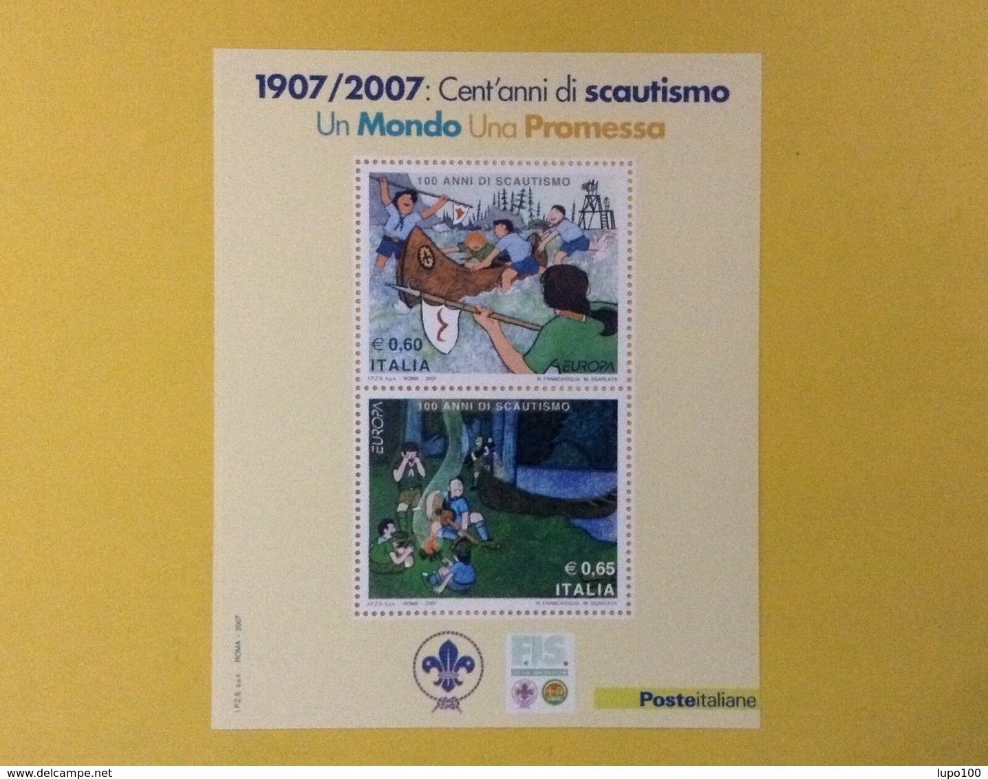 2007 ITALIA FOGLIETTO NUOVO SHEET NEW MNH** EUROPA SCOUT 100 ANNI DI SCAUTISMO - 2001-10: Neufs