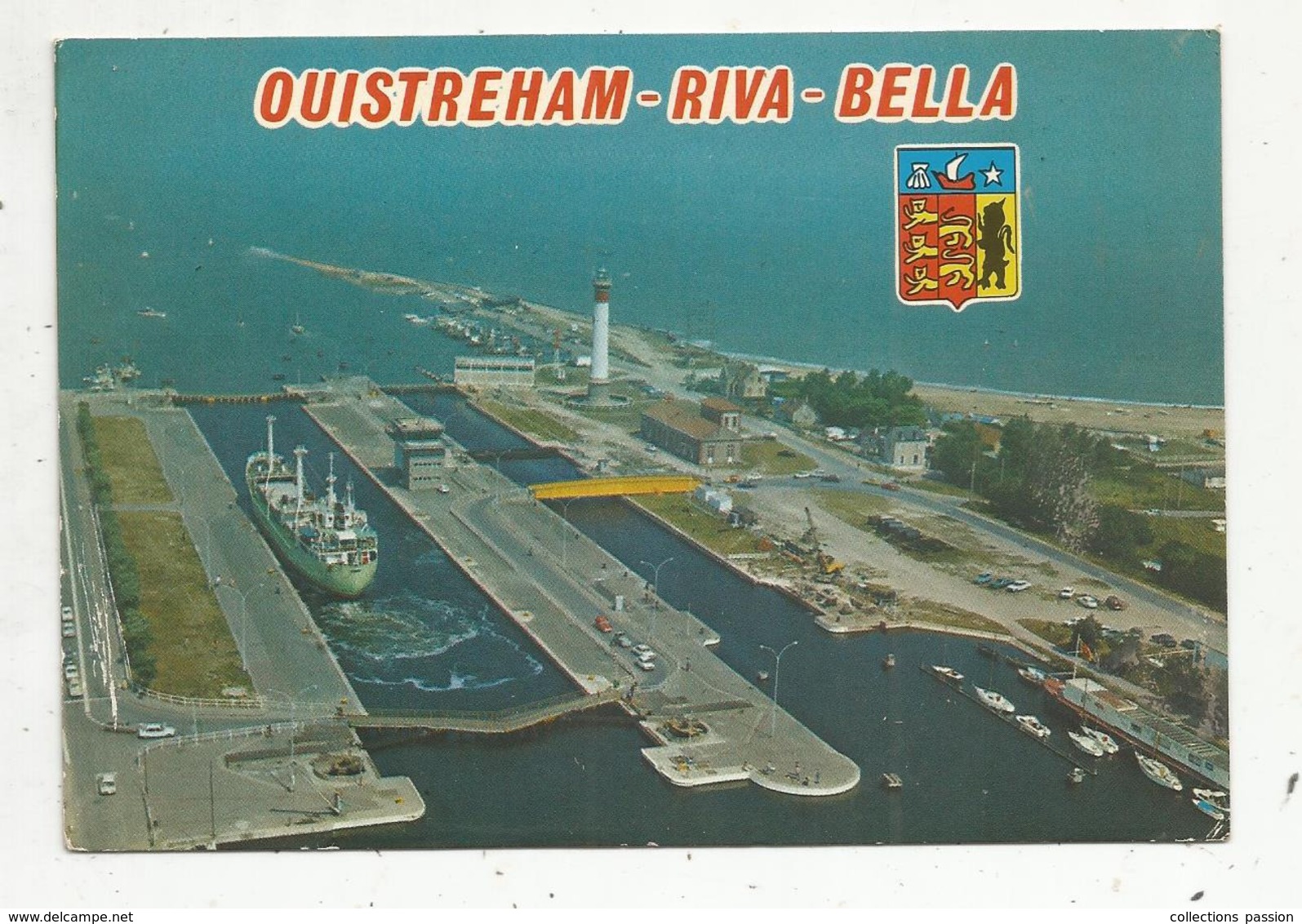 Cp , 14, OUISTREHAM - RIVA - BELLA ,bateaux,port Et Ses Sas ,  Voyagée 1984 - Ouistreham