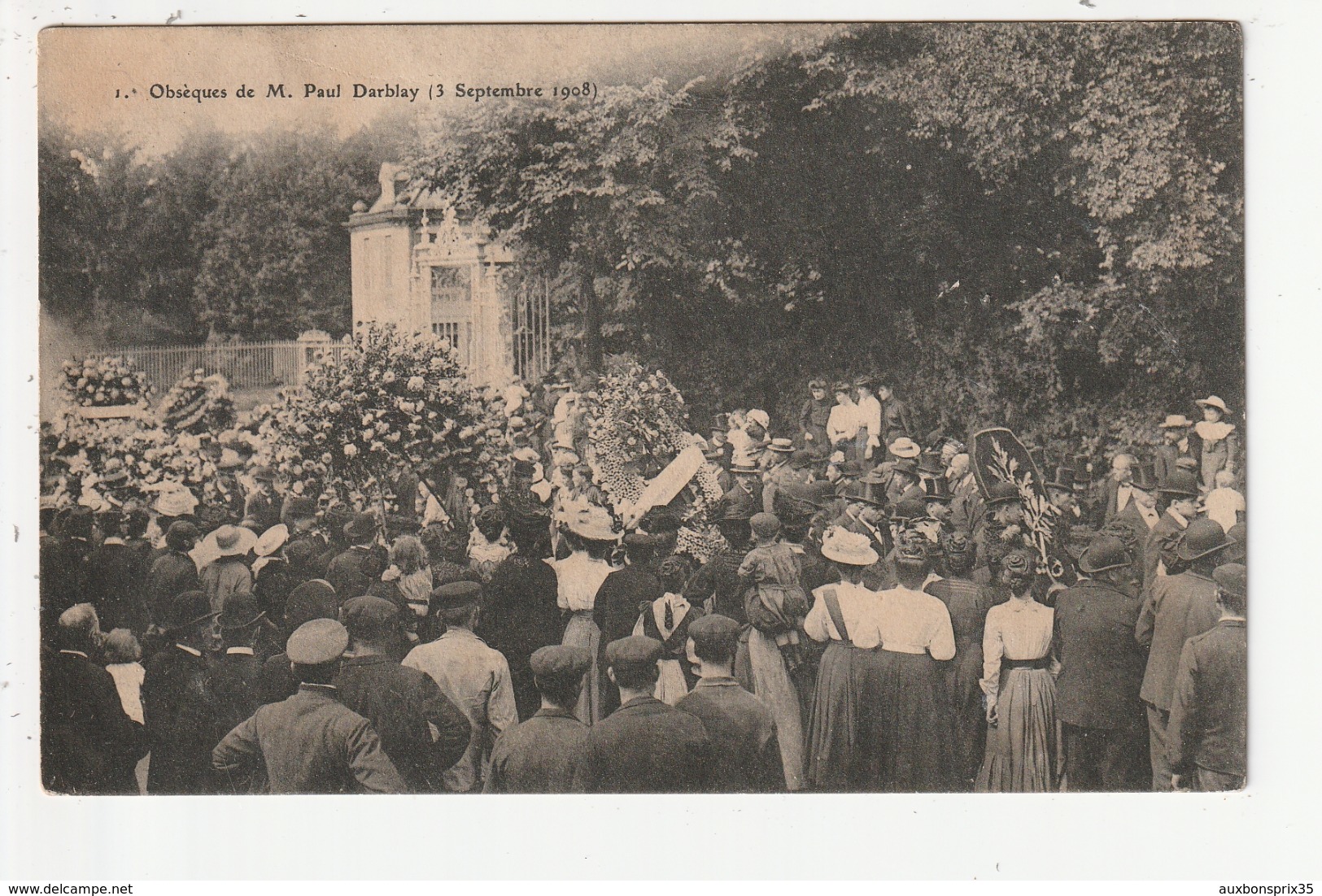 SAINT GERMAIN LES CORBEIL - OBSEQUES DE M. PAUL DARBLAY (3 SEPTEMBRE 1908) - 91 - Autres & Non Classés