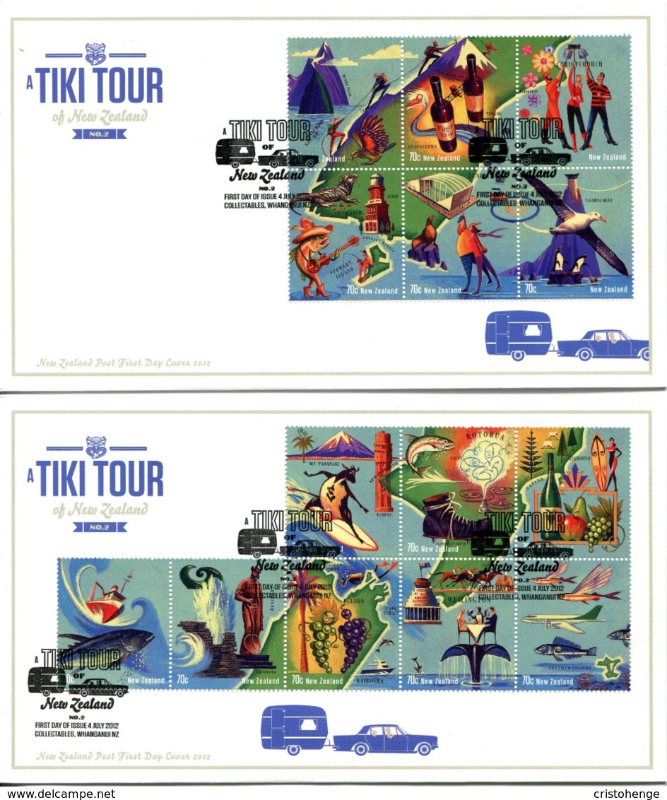 New Zealand 2012 Tiki Tour FDC Cover Set Of 3 - FDC