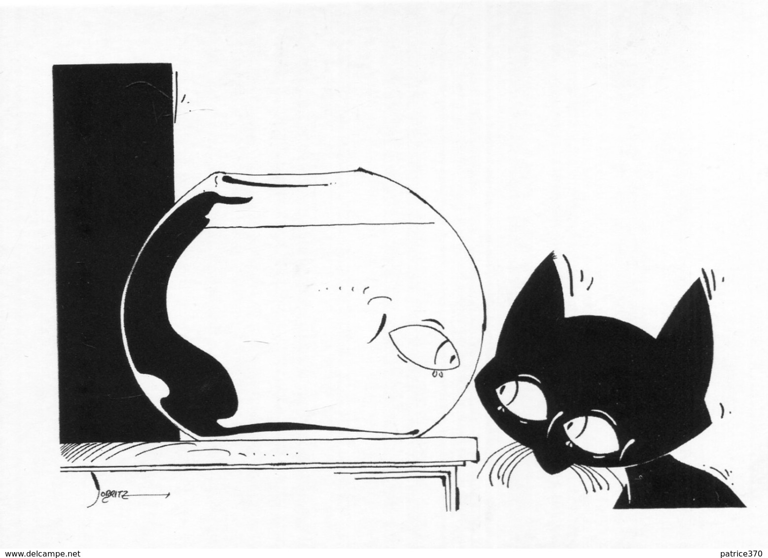 Le Chat Et Poisson Dans L'aquarium Illustré Humour Par DOBRITZ Dessin Extrait De ça Suffit Comme Chat !! - Sonstige & Ohne Zuordnung