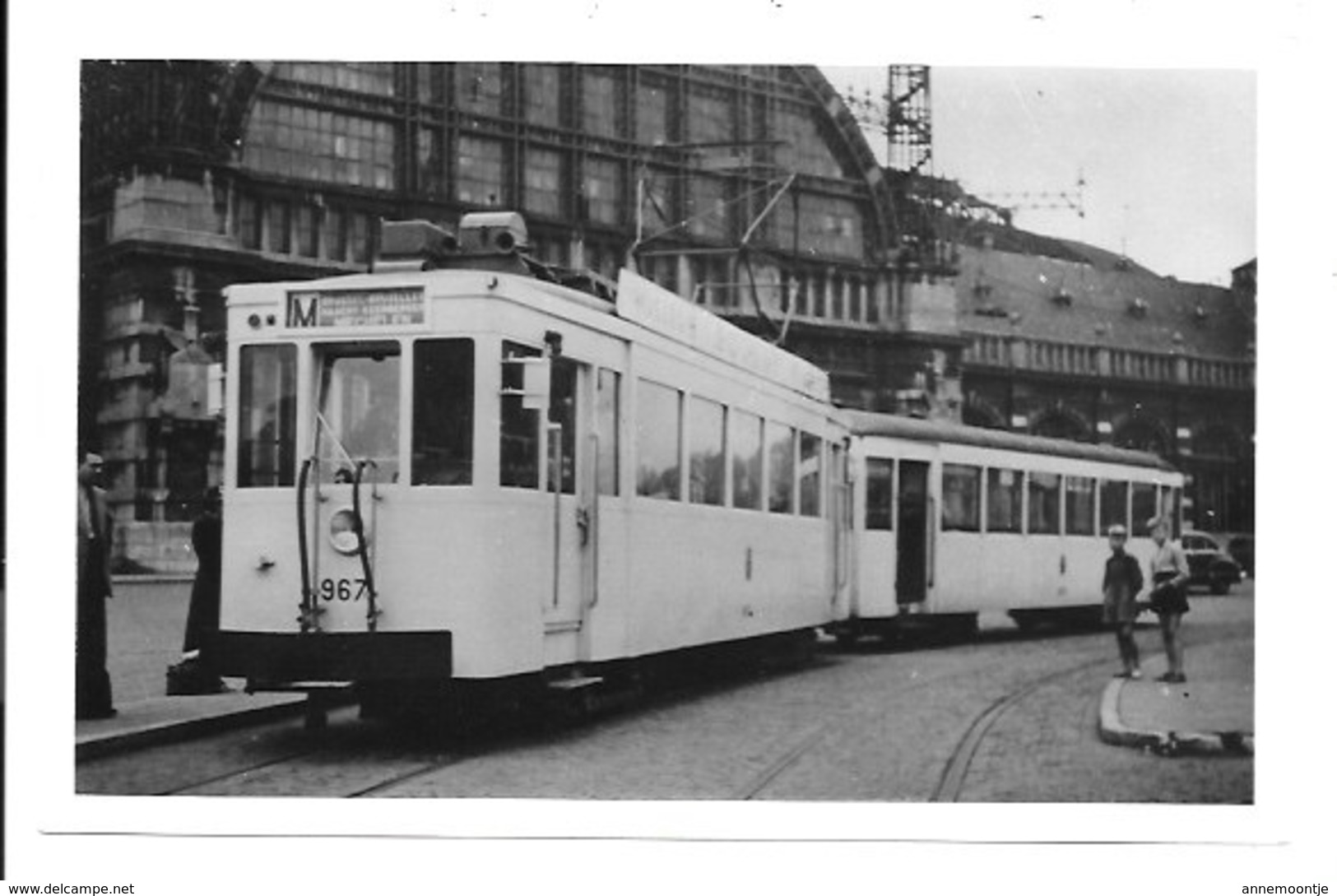 Mechelen  - Statie Met Tram. (Foto 14 X 9 Cm) - Mechelen