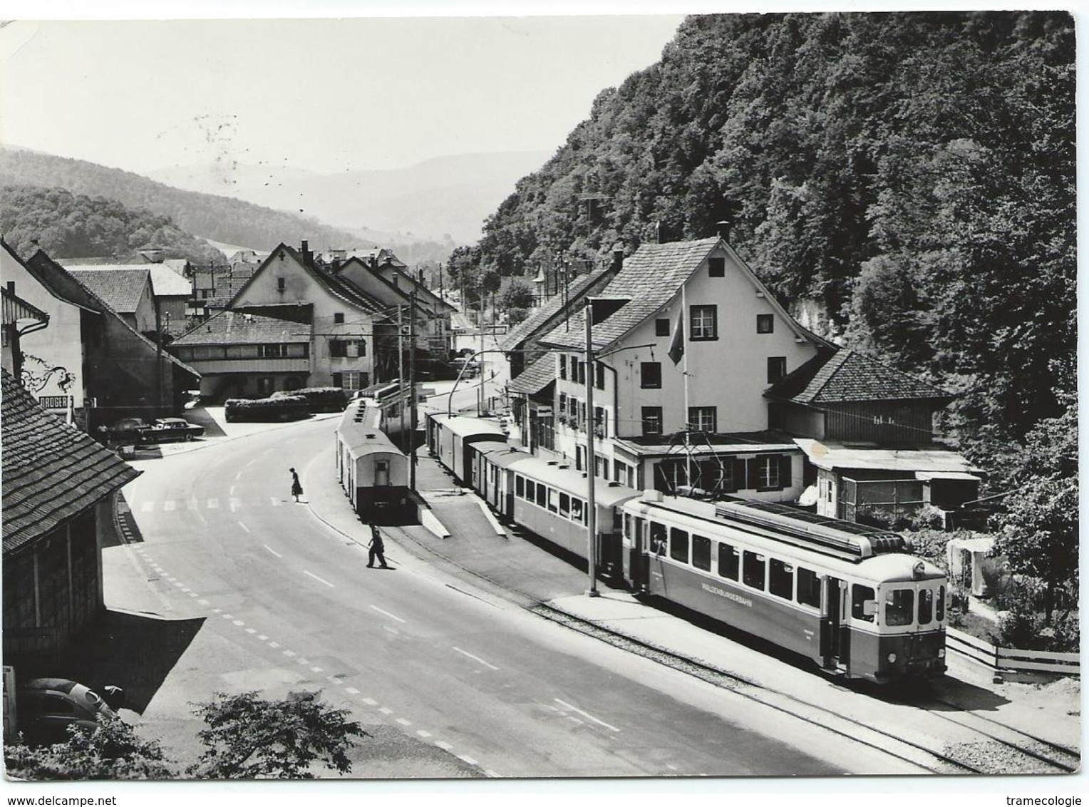 Hölstein Tram Tramway Strassenbahn Bahnhof Basel Tramway Trolley Waldenburgbahn Eisenbahn Lokalban 1972 - Waldenburg