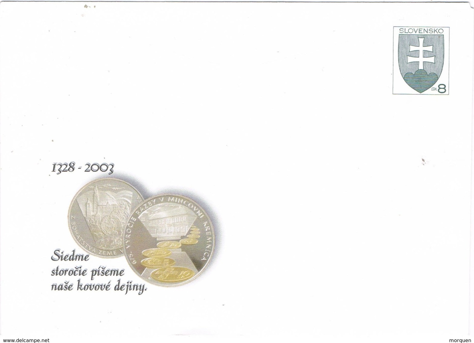 34266. Entero Postal SLOVENSKO (Eslovaquia) 2003. Coins, Monedas - Monedas