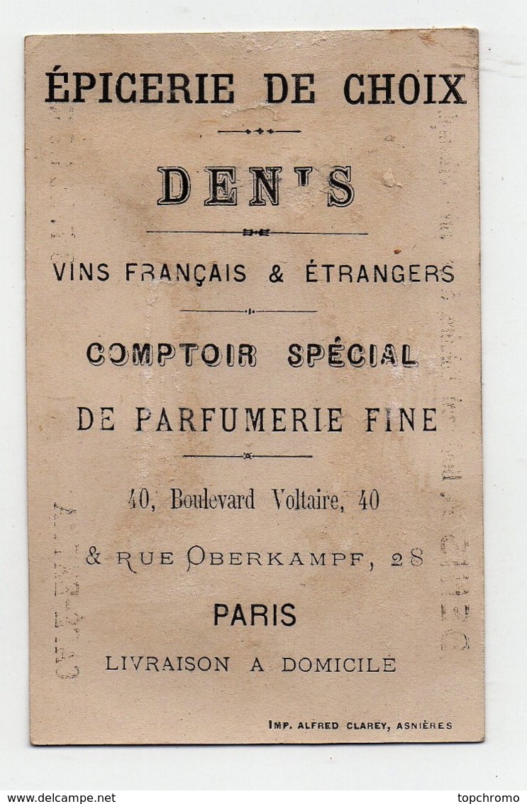 CHROMO Epicerie Denis Bd Voltaire Paris Alfred Clarey Couple Magie Magicien - Autres & Non Classés