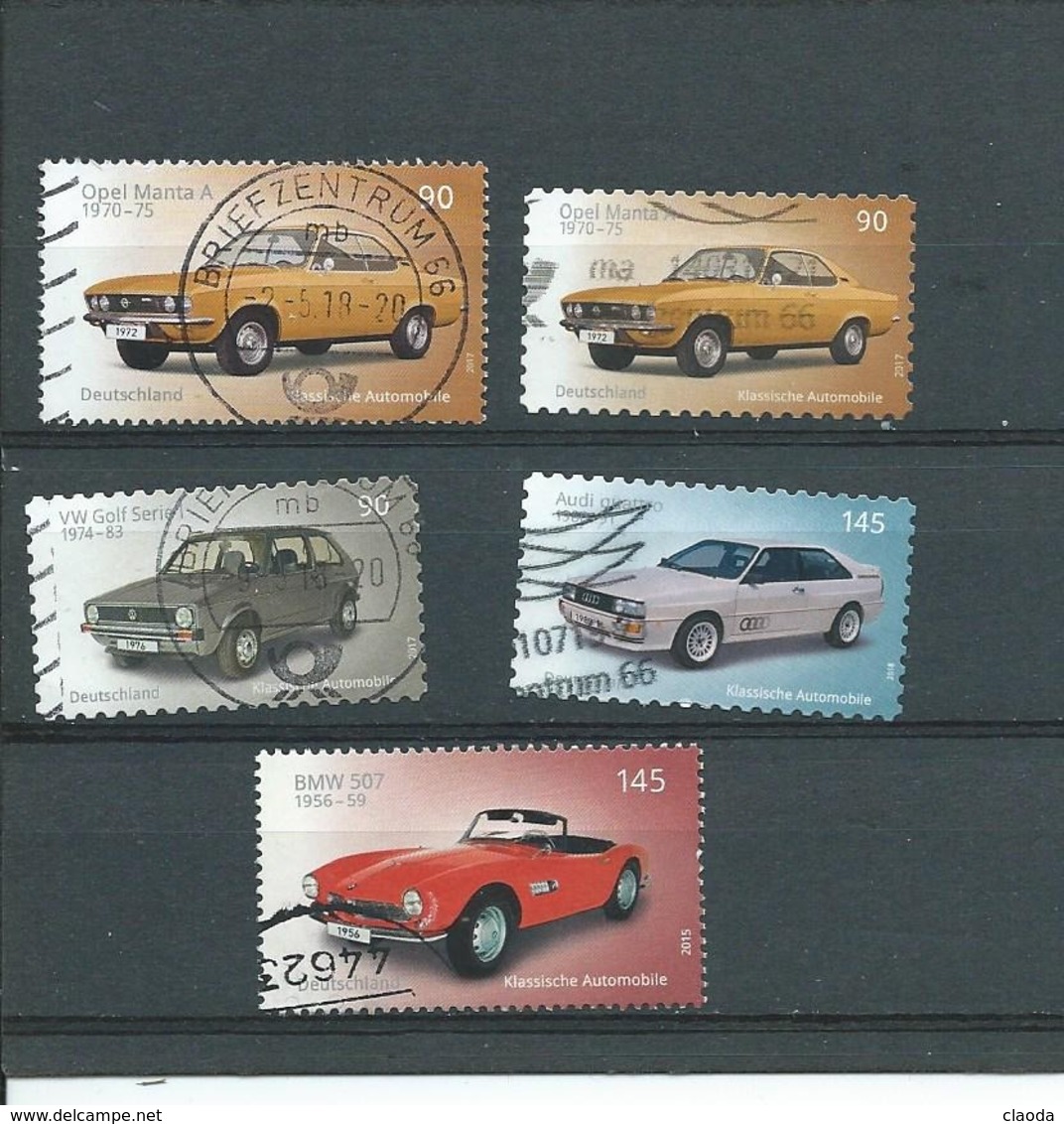 255 TPE - 5 TIMBRES  OBLITERES AUTOMOBILES - VOITURES - Cars