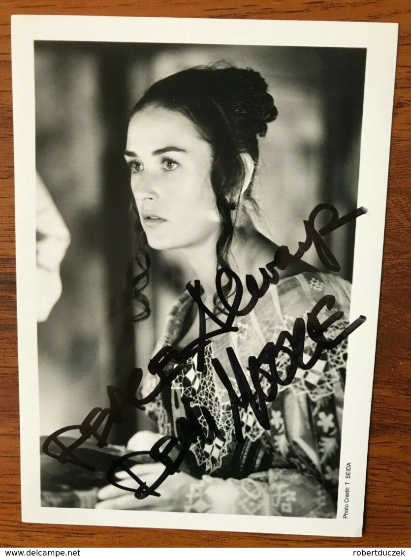 Demi Moore Actress Photo Autograph Hand Signed 12x17 Cm - Fotos Dedicadas