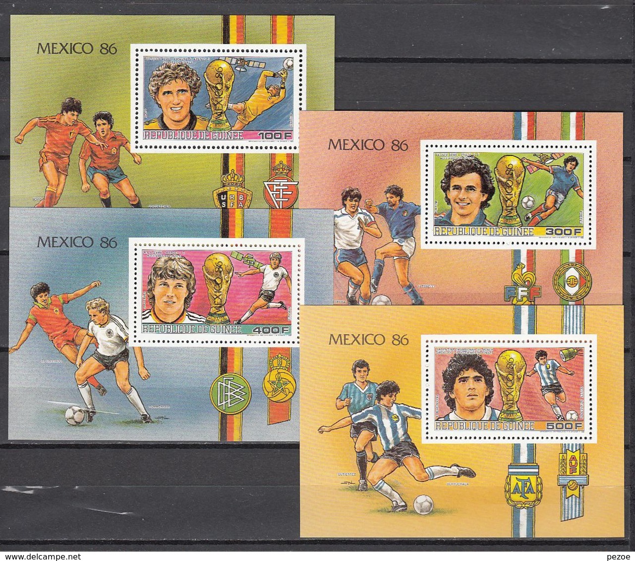 Football / Soccer / Fussball - WM 1986:  Guinea  4 SoBl **, Perf. - 1986 – Mexico