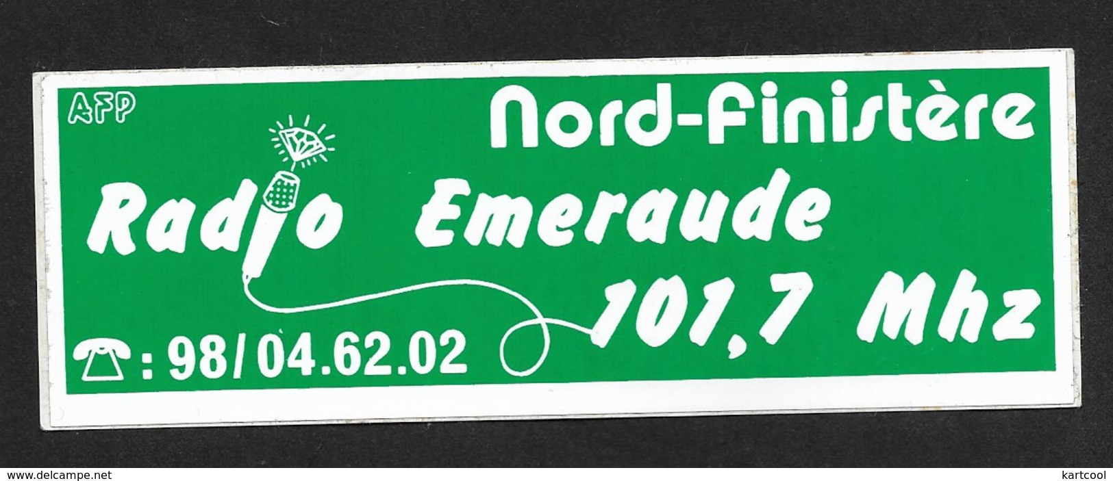 Radio Emeraude Nord Finistère Bretagne - Sticker Adhésif Autocollant - Autocollants