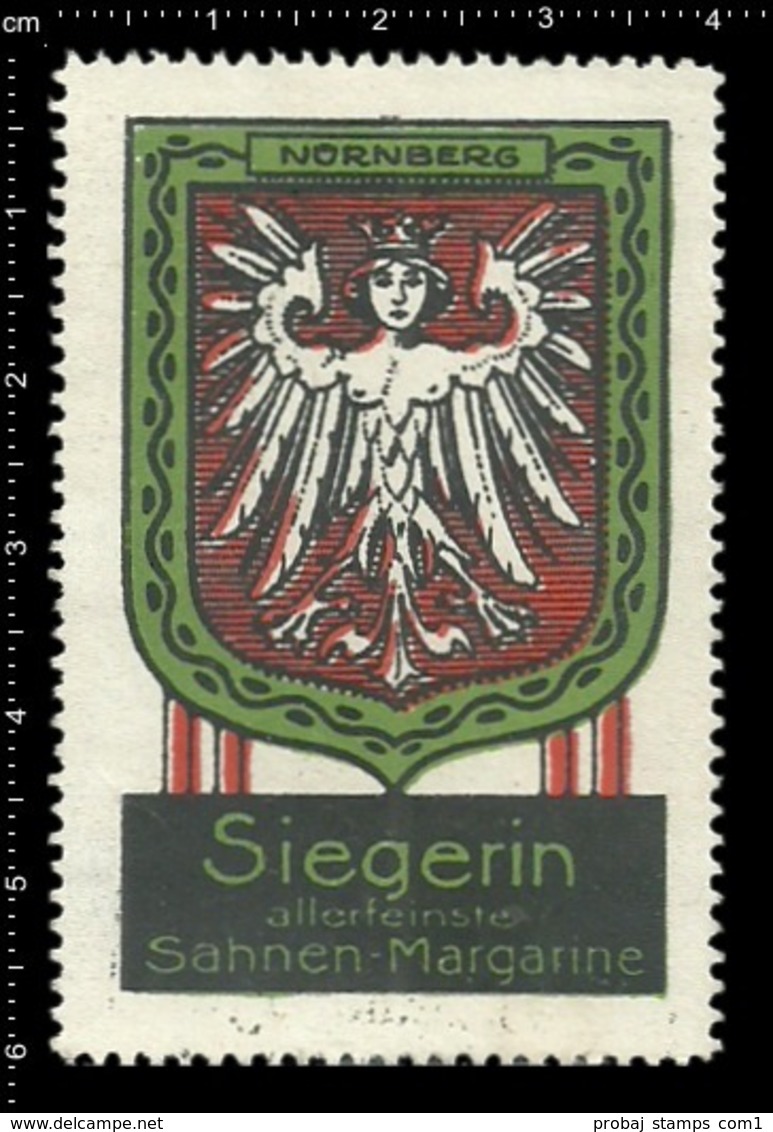 Old German Poster Stamp Cinderella Vignette Erinoffilo Reklamemarke Siegerin Flag Flagge City Stadt Nürnberg Nuremberg. - Sonstige & Ohne Zuordnung