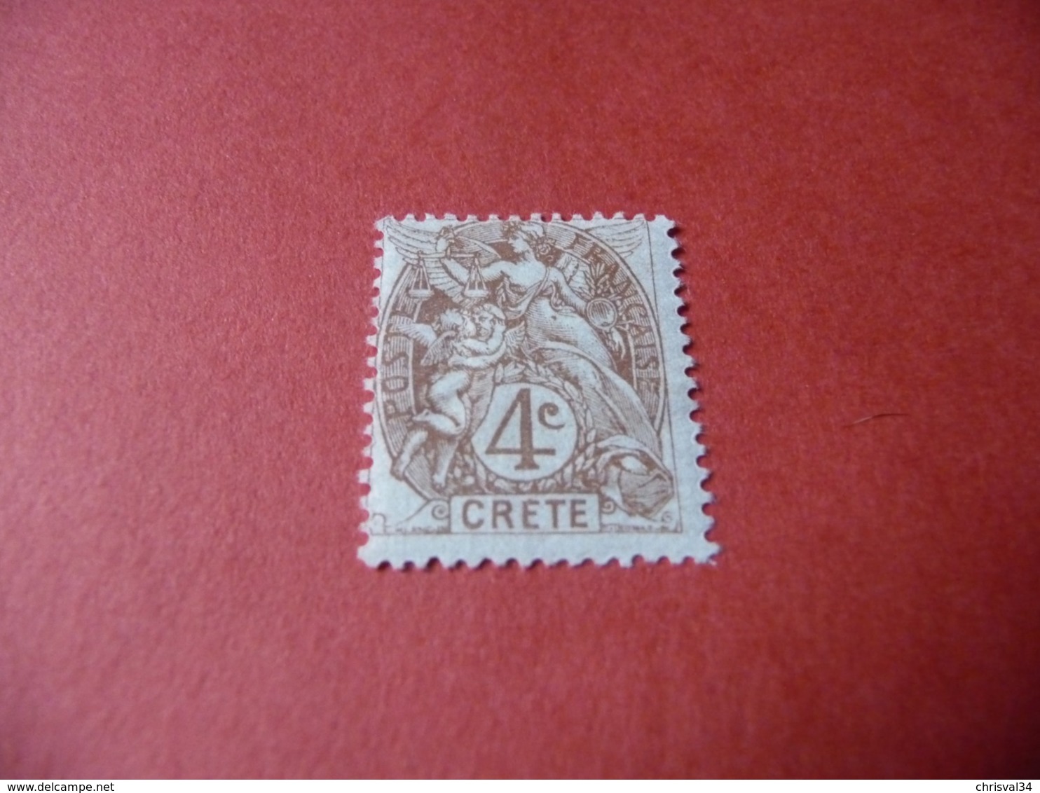 TIMBRE    CRÈTE      N  4     COTE  3,00  EUROS    NEUF  TRACE  CHARNIÈRE - Unused Stamps