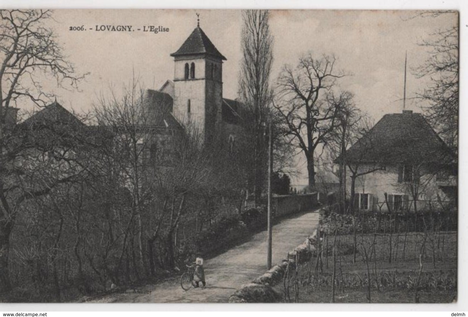 CPA 74 LOVAGNY L'église Pub Pétrole Hann - Lovagny