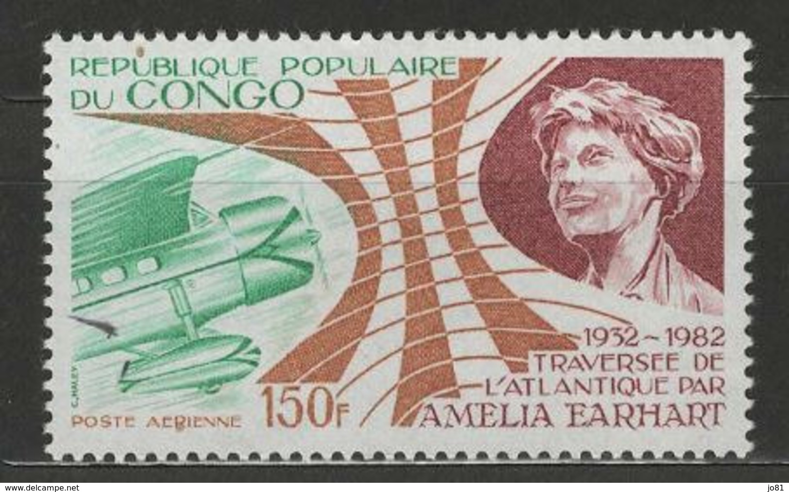 Congo YT PA 303 XX / MNH Aviation Earhart - Neufs