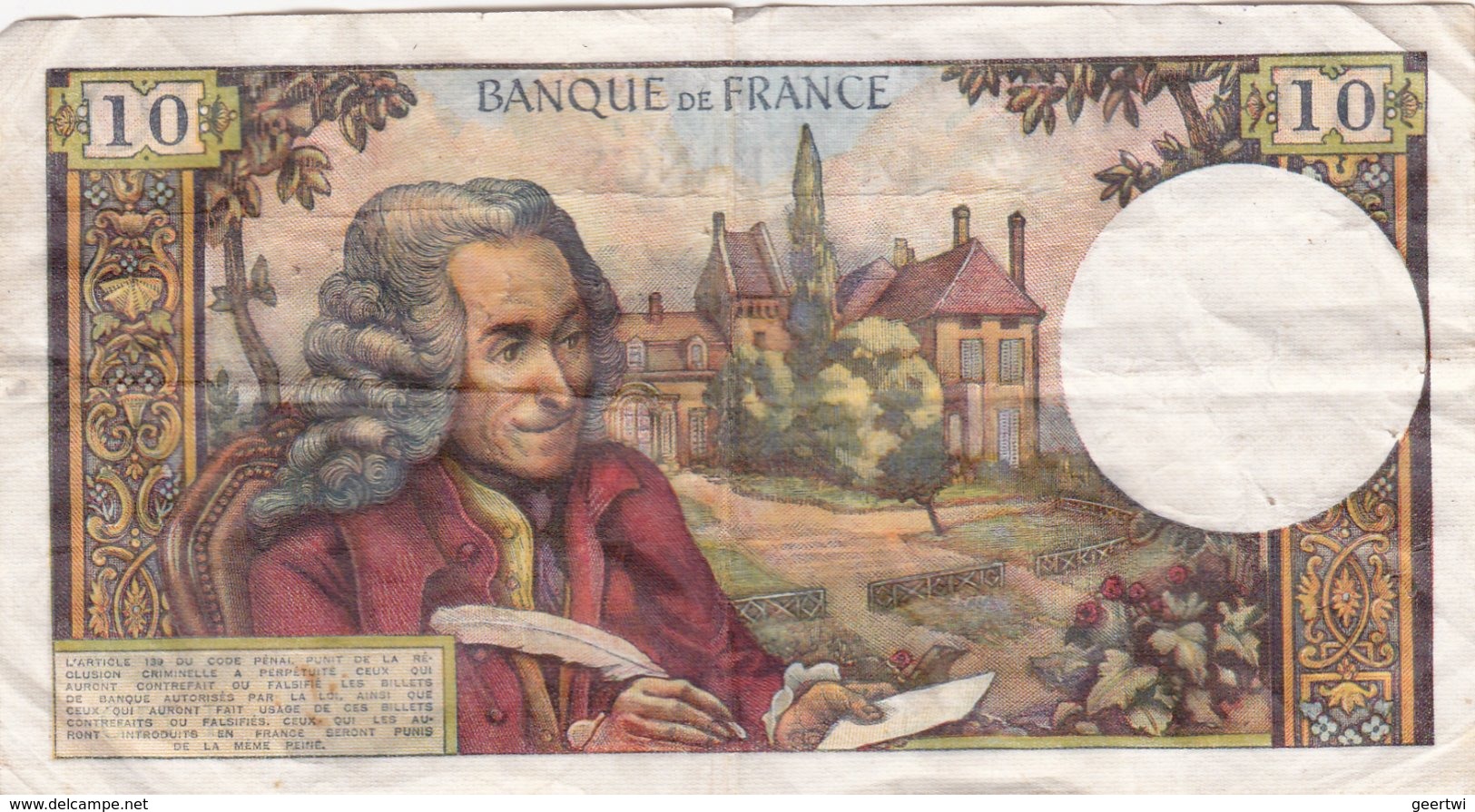 10 Francs 5-11-1971 Circulee - 10 F 1963-1973 ''Voltaire''